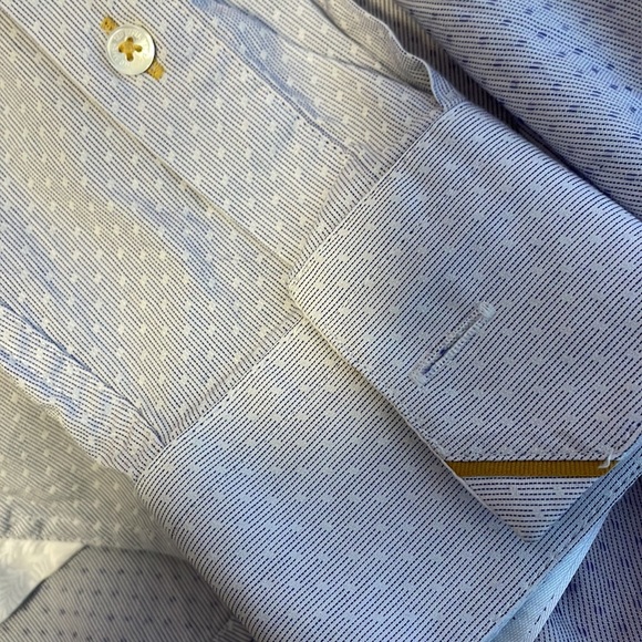 Mens size 1 Ted baker button down long sleeve shirt. - Picture 5 of 11